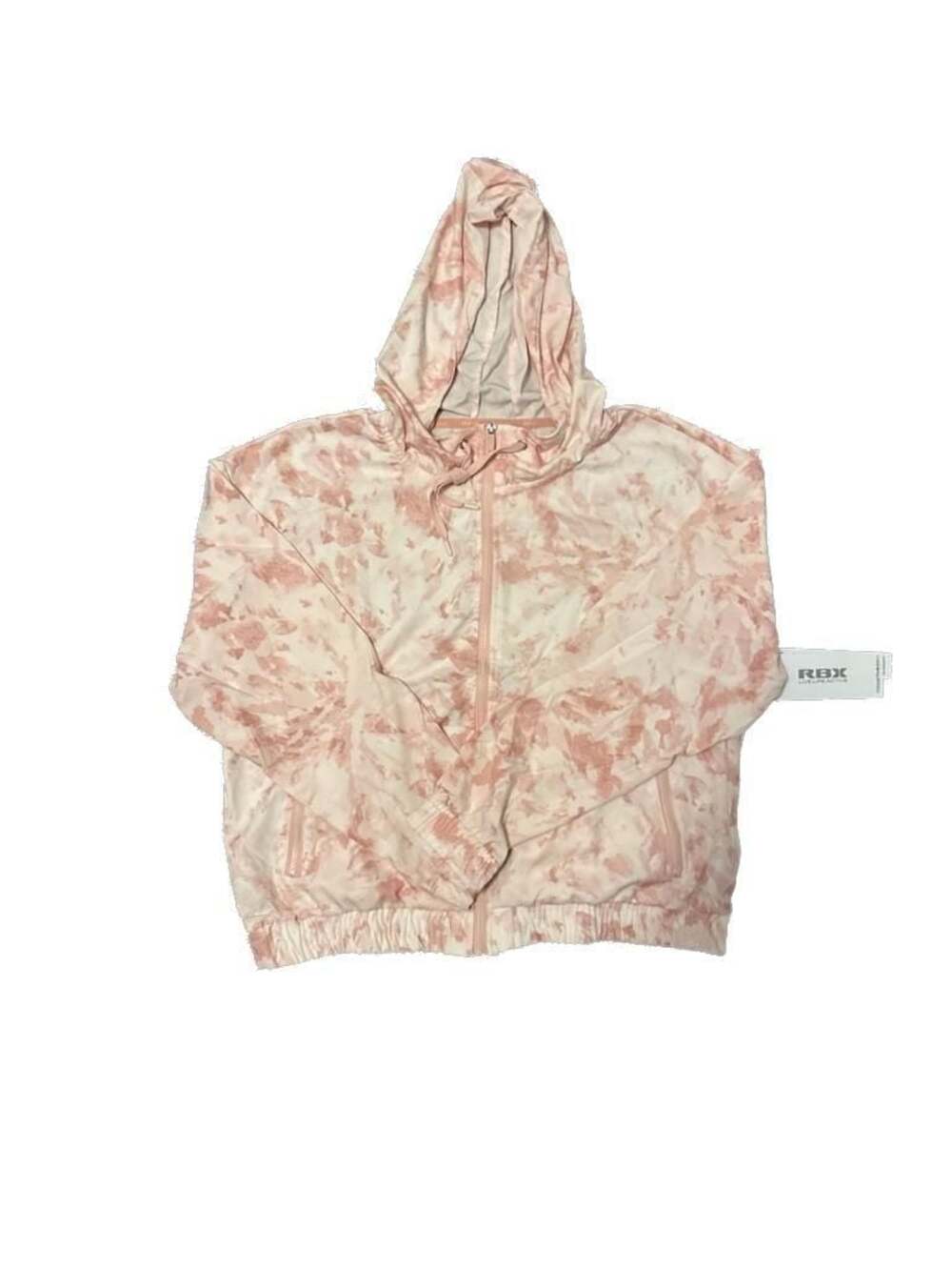 RBX Women's Tie Dye Full Zip Hooded Windbreaker Jacket - Style CR8109